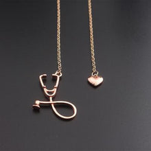 Load image into Gallery viewer, loomrack Stethoscope Heart Pendant Necklace Pendant Necklaces

