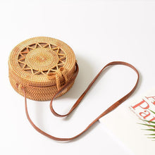 Load image into Gallery viewer, loomrack Sun Pattern Handmade Rattan Bag Shoulder Bags
