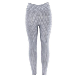 loomrack Super High Waist Textured Leggings Leggings Silver / S