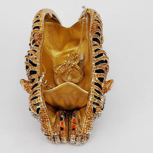 Load image into Gallery viewer, loomrack Tiger Crystal Evening Clutch Evening Bags

