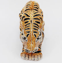 Load image into Gallery viewer, loomrack Tiger Crystal Evening Clutch Evening Bags
