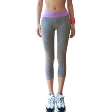 Load image into Gallery viewer, loomrack Tropical Reflective Capri Leggings Running Pants gray / S
