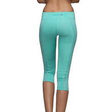 Load image into Gallery viewer, loomrack Tropical Reflective Capri Leggings Running Pants Green / S
