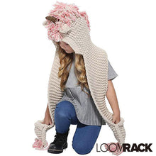 Load image into Gallery viewer, loomrack Unicorn Winter Hat Scarf Wrap With Hand Pockets Baby Accessories
