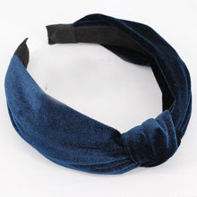 Load image into Gallery viewer, loomrack Velvet Knotted Twist Headband Hair Accessories Blue
