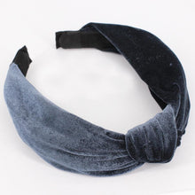 Load image into Gallery viewer, loomrack Velvet Knotted Twist Headband Hair Accessories Gray
