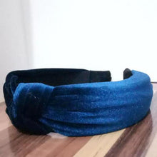 Load image into Gallery viewer, loomrack Velvet Knotted Twist Headband Hair Accessories Navy Blue

