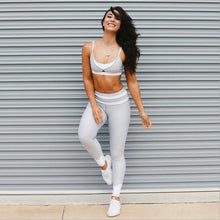 Load image into Gallery viewer, loomrack Vicky Stripe Waist Leggings Leggings Gray / S
