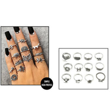 Load image into Gallery viewer, loomrack Vintage Bohemian Ring Sets Rings
