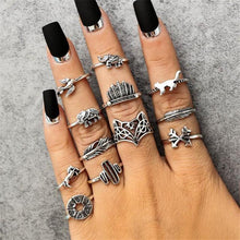 Load image into Gallery viewer, loomrack Vintage Bohemian Ring Sets Rings N14-Set12 Fox
