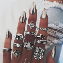 Load image into Gallery viewer, loomrack Vintage Bohemian Ring Sets Rings N2-Set10 Triangle

