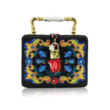 Load image into Gallery viewer, loomrack Vintage Floral Ceramic Top Handle Bag Top-Handle Bags
