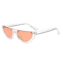 Load image into Gallery viewer, loomrack Vintage Half Frame Small Sunglasses Sunglasses clear orange
