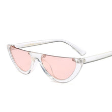 Load image into Gallery viewer, loomrack Vintage Half Frame Small Sunglasses Sunglasses Clear Pink
