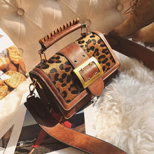Load image into Gallery viewer, loomrack Vintage Leopard Crossbody Flap Bag with Top Handle Cross Body Bags
