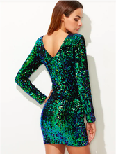 Load image into Gallery viewer, loomrack Vintage Long Sleeve Sequin Dress Girl&#39;s Dresses
