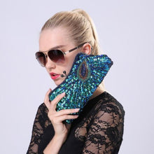 Load image into Gallery viewer, loomrack Vintage Peacock Sequin Evening Bag Evening Bags
