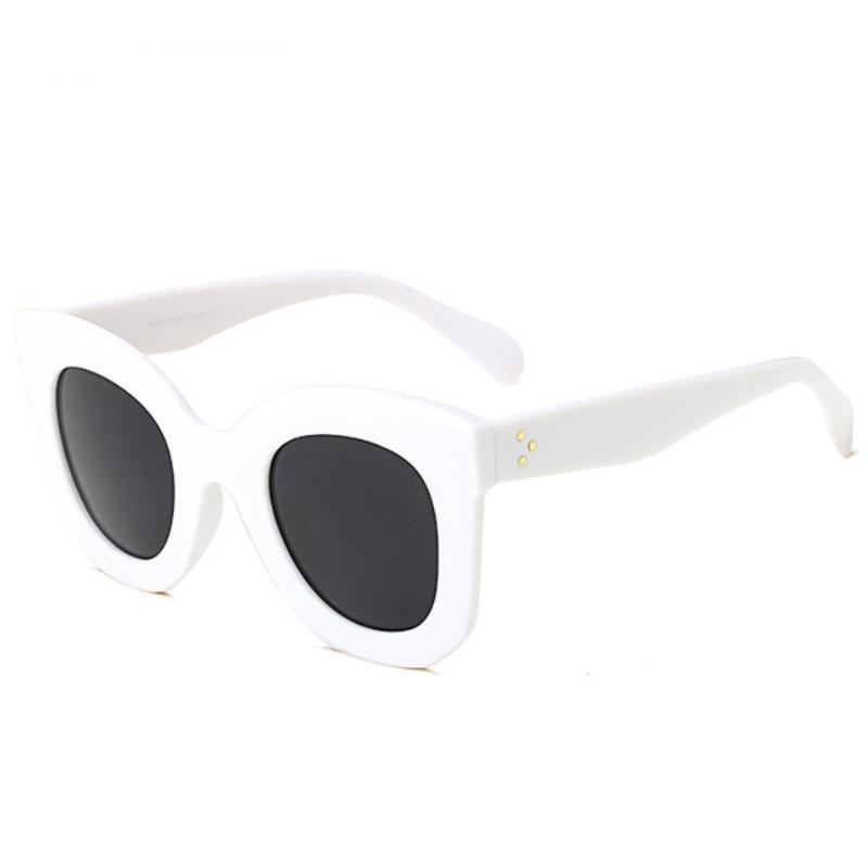 loomrack Vintage Thick Cat Eye Glasses Sunglasses White