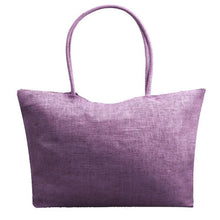 Load image into Gallery viewer, loomrack Women&#39;s Woven Straw Tote Bag - Perfect for the Beach! Shoulder Bags Purple
