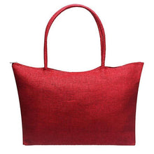 Load image into Gallery viewer, loomrack Women&#39;s Woven Straw Tote Bag - Perfect for the Beach! Shoulder Bags Red
