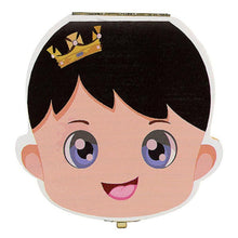 Load image into Gallery viewer, loomrack Wooden Toothfairy Baby Box Storage Boxes &amp; Bins Spanish / crown boy black
