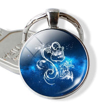Load image into Gallery viewer, loomrack Zodiac Sign Keyrings Key Chains Aquarius
