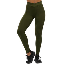 Load image into Gallery viewer, No Pain, No Gain Push Up Breathable Leggings Leggings Army Green / S
