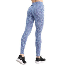 Load image into Gallery viewer, No Pain, No Gain Push Up Breathable Leggings Leggings Stripe-Blue / S
