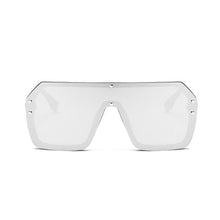 Load image into Gallery viewer, Oversized Retro Square Frame Transparent Sunglasses Sunglasses silver without F
