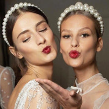 Load image into Gallery viewer, Pearl Beaded Headbands Headbands 90001-WH
