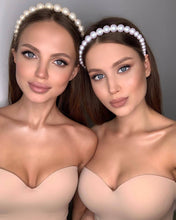 Load image into Gallery viewer, Pearl Beaded Headbands Headbands 90001-WH
