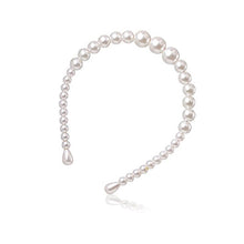 Load image into Gallery viewer, Pearl Beaded Headbands Headbands 90005-WH
