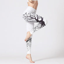 Load image into Gallery viewer, Premium Abstract Print High Waist Leggings Leggings White / S
