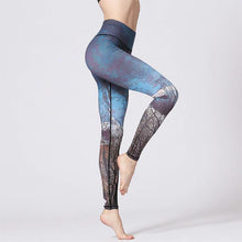 Load image into Gallery viewer, Premium Abstract Print High Waist Leggings Leggings Deep Blue / S
