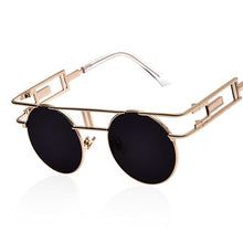 Load image into Gallery viewer, Rectangular Geometric Metal Frame Round Sunglasses Sunglasses NO1
