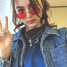 Load image into Gallery viewer, Retro Hipster Oval Sunglasses Sunglasses C1
