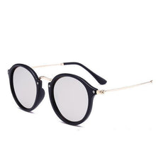 Load image into Gallery viewer, Retro Round Metal Frame Sunglasses Sunglasses C03BrightBlackSilver

