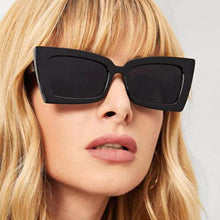 Load image into Gallery viewer, Retro Square Pointed Sunglasses Sunglasses Black Black
