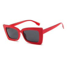 Load image into Gallery viewer, Retro Square Pointed Sunglasses Sunglasses Red Black
