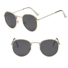 Load image into Gallery viewer, Round Mirror Sunglasses Sunglasses gold grey
