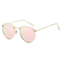 Load image into Gallery viewer, Round Mirror Sunglasses Sunglasses gold violet
