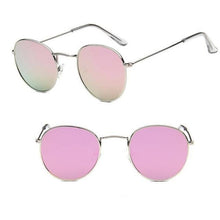 Load image into Gallery viewer, Round Mirror Sunglasses Sunglasses silver pink
