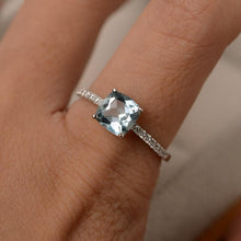 Load image into Gallery viewer, Square Birthstone Ring Rings 6 / LB

