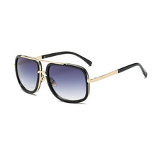 Load image into Gallery viewer, Square Lens Luxury Vintage Metal Big Frame Sunglasses Sunglasses DoubleGray
