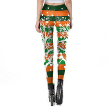 Load image into Gallery viewer, St Patrick&#39;s Day Design Leggings - Orange Leaf Irish Leggings S
