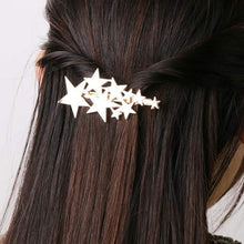 Load image into Gallery viewer, Star Barrettes Hair Clips HairClips Golden
