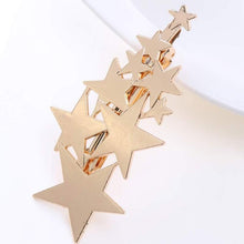 Load image into Gallery viewer, Star Barrettes Hair Clips HairClips Golden

