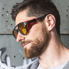 Load image into Gallery viewer, Steampunk Round Retro Shades Sunglasses Sunglasses C1 bright black
