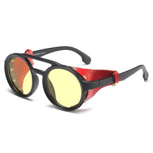 Load image into Gallery viewer, Steampunk Round Retro Shades Sunglasses Sunglasses C6 red yellow
