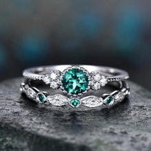 Load image into Gallery viewer, Sublime Queen Emerald May Birthstone Rings 5 / Y011 Green
